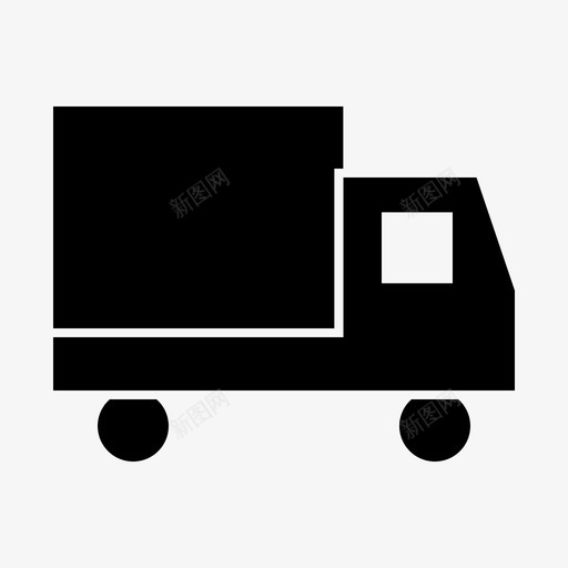 送货车集装箱船运图标svg_新图网 https://ixintu.com 标牌仓库 船运 运输 送货车 集装箱