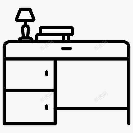 书桌台灯家具图标svg_新图网 https://ixintu.com 书桌 台灯 家具