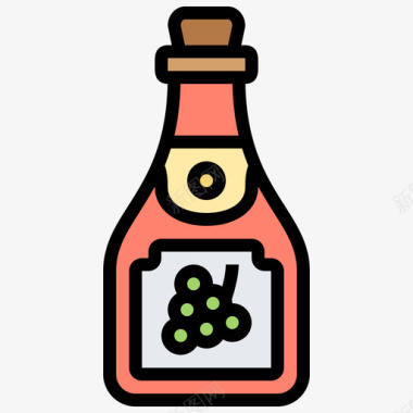 葡萄酒饮料43原色图标图标