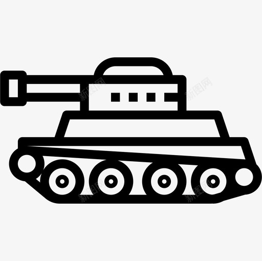 坦克军用30直线型图标svg_新图网 https://ixintu.com 军用 坦克 直线 线型