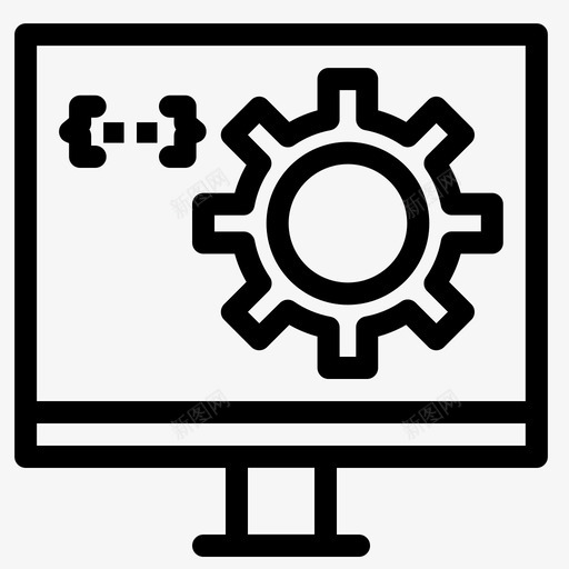 编码计算机开发图标svg_新图网 https://ixintu.com 开发 编码 编程 编程和编码 计算机