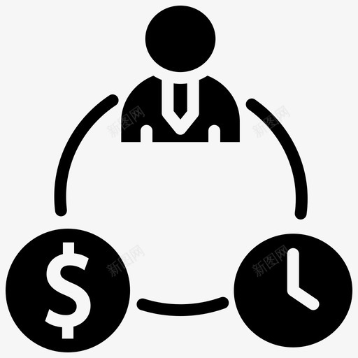 预算交付会议图标svg_新图网 https://ixintu.com 业务 交付 会议 填充 时间 计划 预算