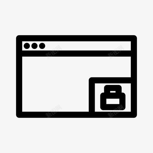 窗口应用程序锁图标svg_新图网 https://ixintu.com 安全 应用程序 窗口