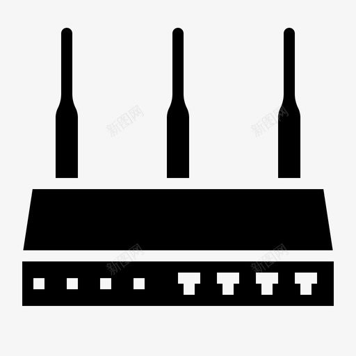 路由器连接集线器图标svg_新图网 https://ixintu.com wifi 调制解调器 路由器 连接 通信标志符号 集线器