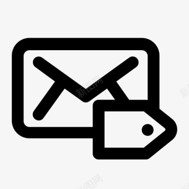 电子邮件标签类别折扣图标图标