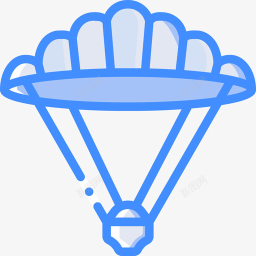 降落伞冒险运动17蓝色图标svg_新图网 https://ixintu.com 冒险 蓝色 运动 降落伞