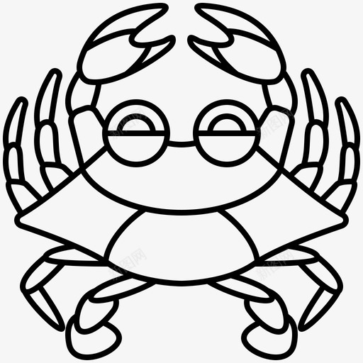螃蟹蓝色甲壳类动物图标svg_新图网 https://ixintu.com aquatic2 动物 海鲜 甲壳类 系列 蓝色 螃蟹