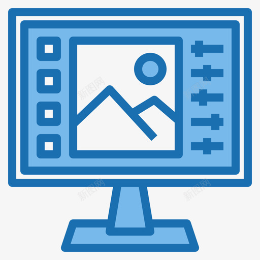 编辑摄影113蓝色图标svg_新图网 https://ixintu.com 图片编辑 摄影113 蓝色