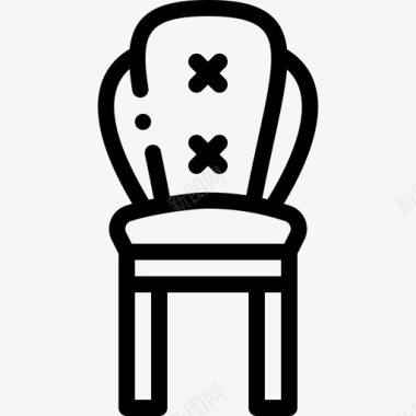 扶手椅家具42线性图标图标