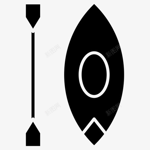 独木舟划桨运动图标svg_新图网 https://ixintu.com 划桨 夏季黑暗图标 独木舟 运动