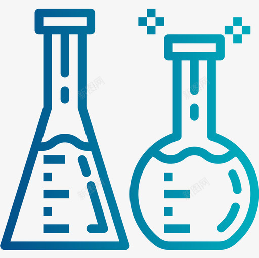 烧瓶科学84梯度图标svg_新图网 https://ixintu.com 梯度 烧瓶 科学84