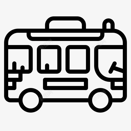 校车汽车交通工具图标svg_新图网 https://ixintu.com 交通工具 校车 汽车 车辆