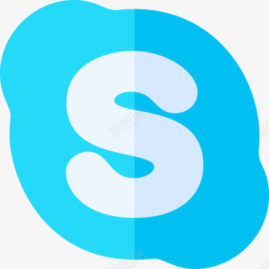 Skype社交媒体徽标4扁平图标图标