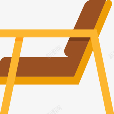 扶手椅家具108扁平图标图标