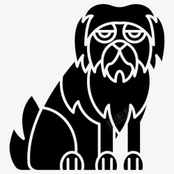 2种狗犬科灰色图标高清图片