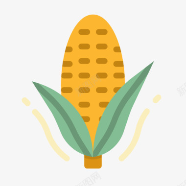 玉米秋季77平坦图标图标