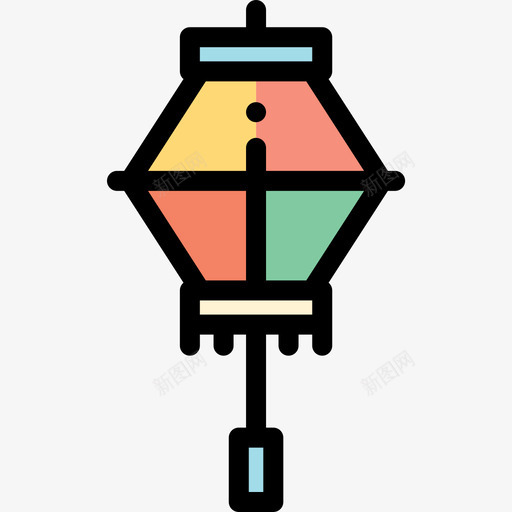 灯管排灯节线性颜色图标svg_新图网 https://ixintu.com 排灯节 灯管 线性颜色