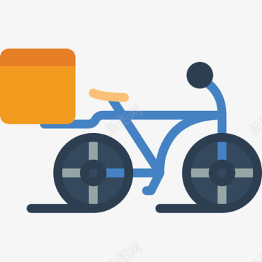 自行车送餐28扁平图标图标