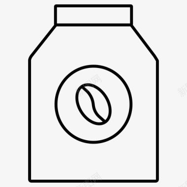 牛奶包纸箱咖啡图标图标