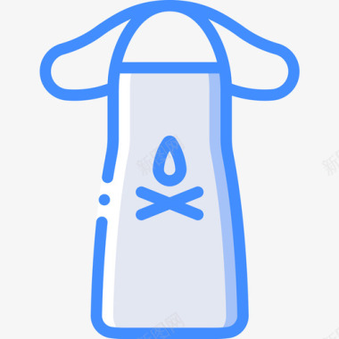 围裙烧烤5蓝色图标图标