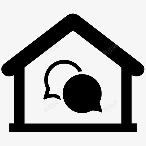 房地产客户支持图标聊天客户支持svg_新图网 https://ixintu.com 不动产 客户支持 家 家庭保险和安全 房地产客户支持图标 房子 聊天