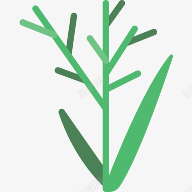 草植物3平坦图标图标