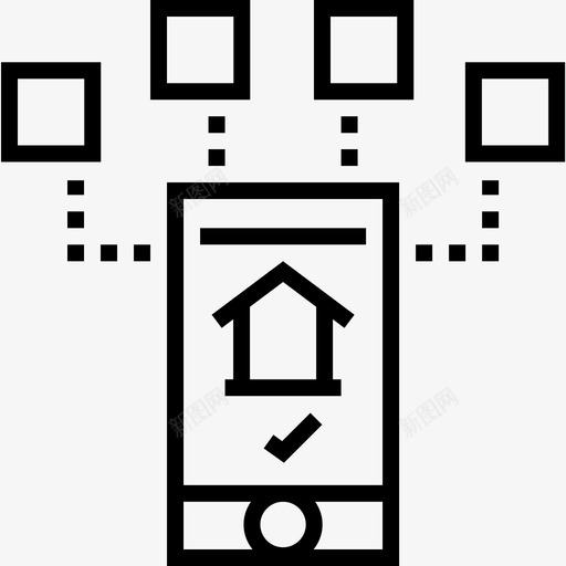 系统domotics27线性图标svg_新图网 https://ixintu.com domotics 系统 线性