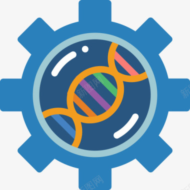 Dna遗传学和生物工程8平面图图标图标