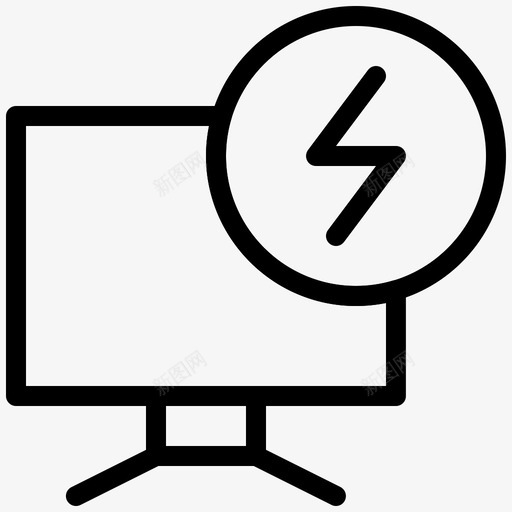 电气计算机电源图标svg_新图网 https://ixintu.com 常规 电子 电气 电源 线路 计算机 设备