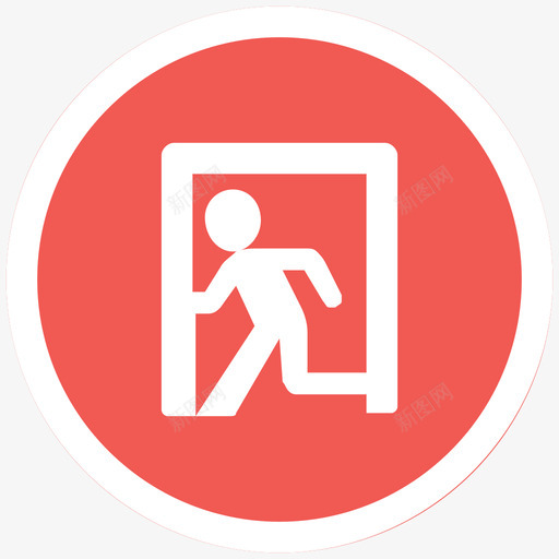 Icon_紧急出口svg_新图网 https://ixintu.com Icon_紧急出口