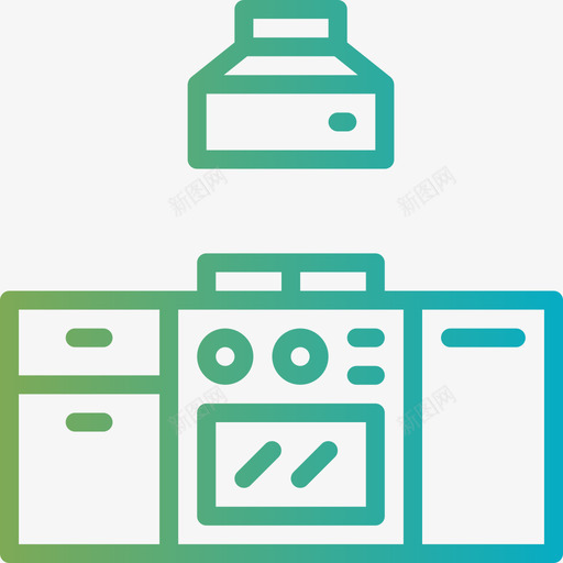 厨房农夫3号梯度图标svg_新图网 https://ixintu.com 3号 农夫 厨房 梯度