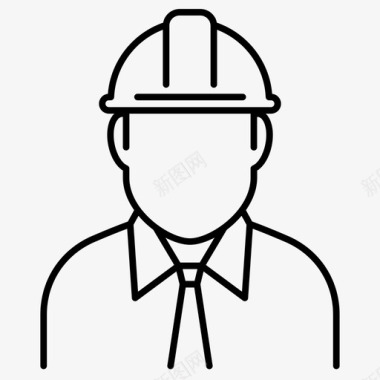 建筑工人工头安全帽图标图标