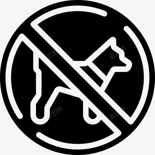 禁止携带宠物警告标志3加油图标svg_新图网 https://ixintu.com 加油 宠物 携带 标志 禁止 警告