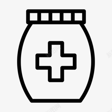 药丸药品罐子图标图标