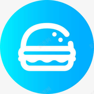 汉堡食品配送31圆形图标图标