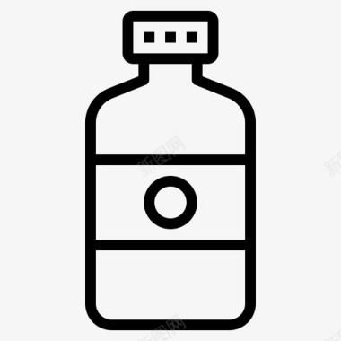 瓶瓶和容器线性图标图标