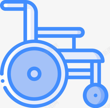 轮椅理疗31蓝色图标图标