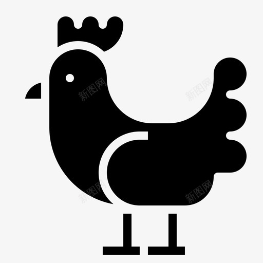 鸡肉动物鸡蛋图标svg_新图网 https://ixintu.com 农业 农场 动物 园艺 固体 鸡肉 鸡蛋