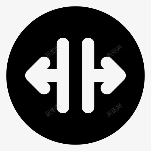 拆分水平箭头方向图标svg_新图网 https://ixintu.com 拆分水平箭头 方向
