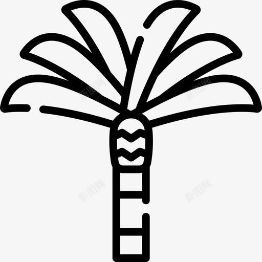 棕榈树埃及24线形图标svg_新图网 https://ixintu.com 埃及24 棕榈树 线形