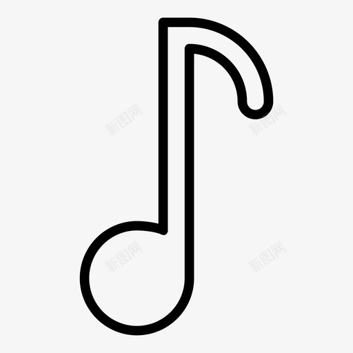 音符高音音乐图标svg_新图网 https://ixintu.com 乐谱 学校教育 音乐 音响 音符 高音