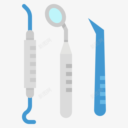 42号牙科工具扁平图标svg_新图网 https://ixintu.com 42号 工具 扁平 牙科