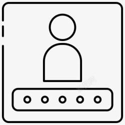 用户密码图标用户密码访问登录图标高清图片