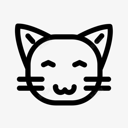 猫动物表情符号图标svg_新图网 https://ixintu.com 动物 宠物 猫行 符号 表情