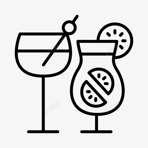 饮料鸡尾酒蜜月图标svg_新图网 https://ixintu.com 婚姻 婚礼 爱情 蜜月 饮料 鸡尾酒