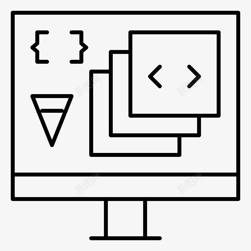 应用程序编码开发图标svg_新图网 https://ixintu.com 应用程序 开发 编码 编程 编程和编码