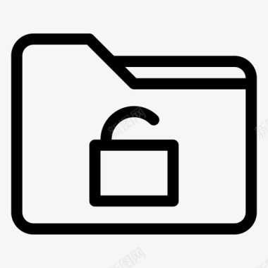 解锁文件夹文档格式图标图标