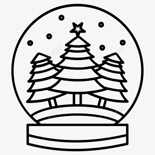 风景圣诞节活动图标svg_新图网 https://ixintu.com 圣诞常规线集65 圣诞节 地球仪 活动 雪球 风景 风景球