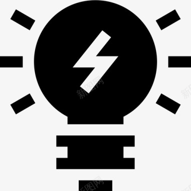 灯泡可持续能源28充满图标图标