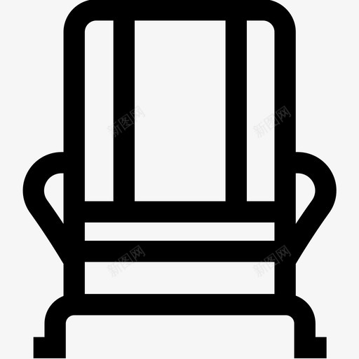 扶手椅家居装饰54线性图标svg_新图网 https://ixintu.com 家居装饰 扶手 线性